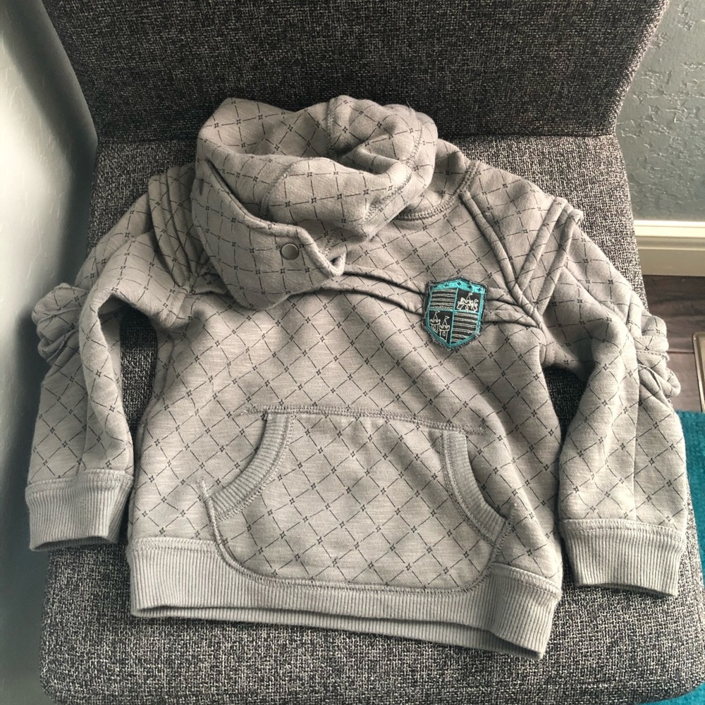 Toddler Boys gray & teal hoodie by Oshkosh